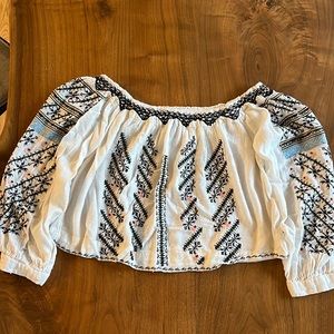 Free People Embroidered Top